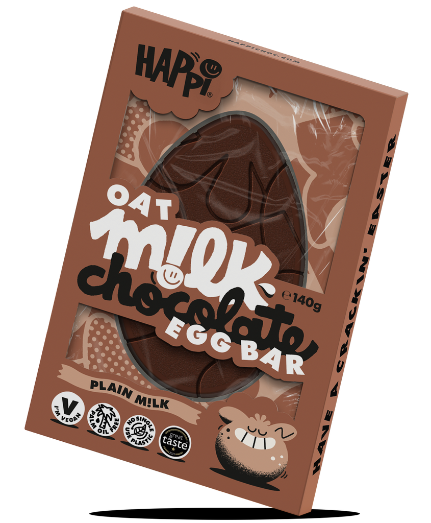 Oat m!lk chocolate easter bar in plain milk flavour