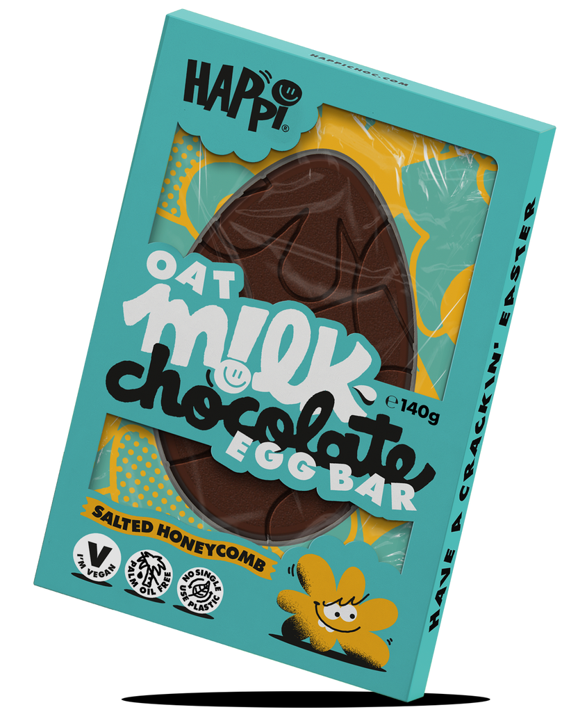 Oat m!lk chocolate Easter bar in salted honeycomb vegan flavour