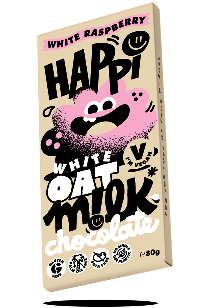 Candy Raspberry 80g Vegan Friendly White Chocolate & Raspberry Bar